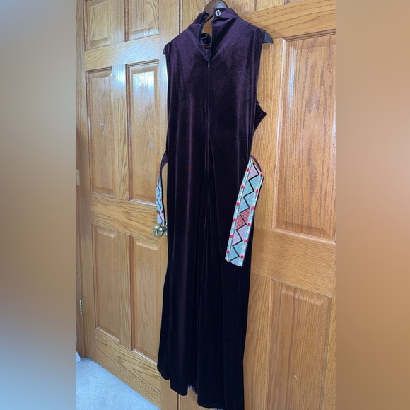 Women’s 2pc SHE CHOCOLATE Thobe/Kaftan/ Abaya Maroon Middle Eastern Dress Size 4 - Picture 7 of 9